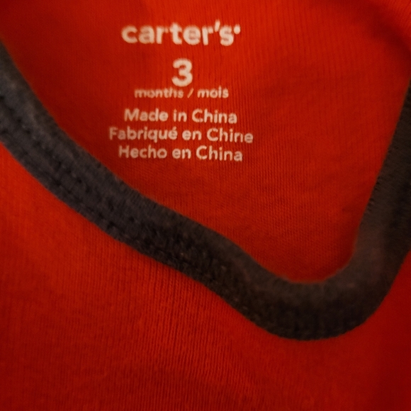 Lot Child of Mine, Place 3-6M 3 Pants 1 Long Sleeve Football One Piece - Picture 3 of 5